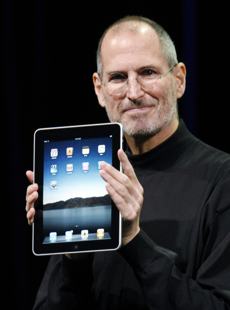 賈伯斯給予iPad至高讚譽， 卻沒有提到自己對孩子的使用抱持審慎態度。取自達志影像。