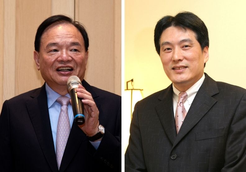 圖／左為全聯董事長林敏雄，右為統一董事長羅智先。池孟諭攝