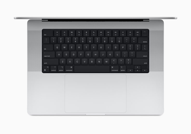 新款MacBook Pro移除備受爭議的Touch Bar,改以指紋辨識掃描器和更大的實體功能鍵盤取代。Apple提供