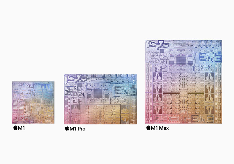 蘋果歷代晶片。Apple提供