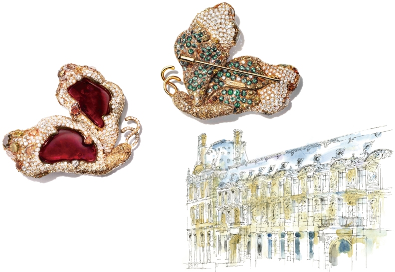 2008 Black Label Masterpiece大師系列No.I「紅寶側飛蝴蝶胸針」。