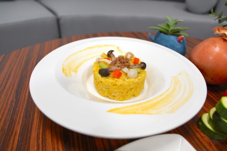 南瓜椰香鄉村燉飯。中國醫藥大學新竹附設醫院提供