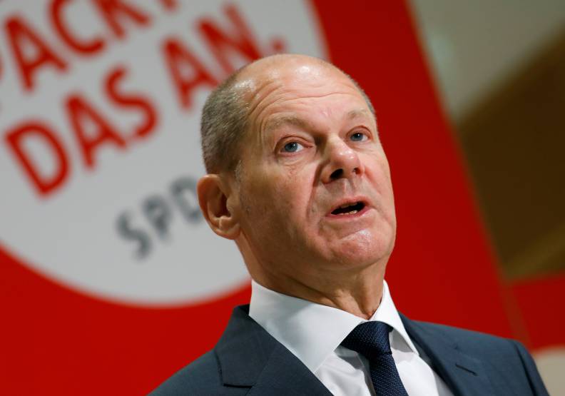 德國總理蕭茲。達志影像