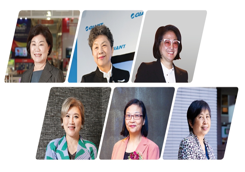 圖／台灣最佳女CEO出爐。上排從左至右為李麗秋、杜綉珍、嚴陳莉蓮；下排從左至右為陳碧華、徐秀蘭、陳美琪。資料照片
