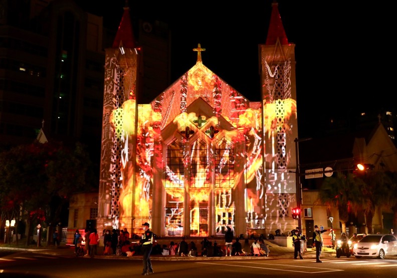 北大教堂的作品內容蘊含了天主教元素。張智傑攝影