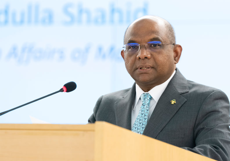 聯合國大會主席阿布拉.沙希德(Abdulla Shahid)。Flickr by UN Geneva。