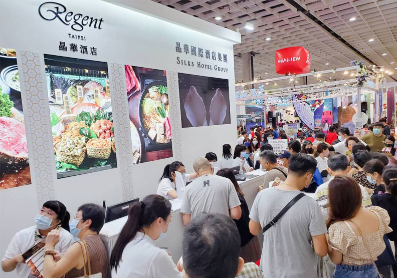 晶華酒店週末業績達到4100萬,穩居旅展餐券王。聯合新聞網提供