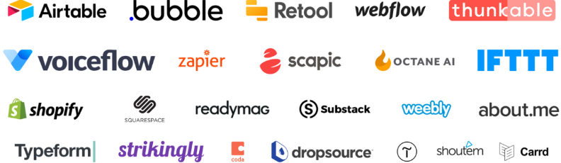 各種無程式碼新創紛紛出籠。取自Product Hunt。