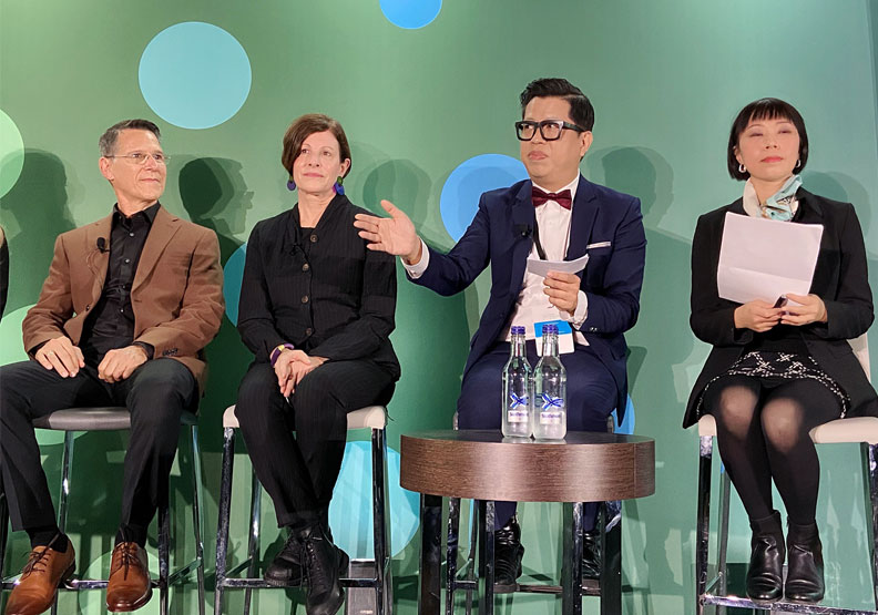 歐萊德董事長葛望平(右2)參加COP26「生物多樣性」論壇。歐萊德提供