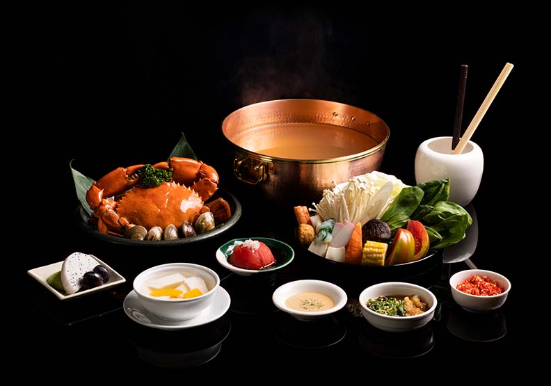 和風青蟳套餐,橘色涮涮屋提供。