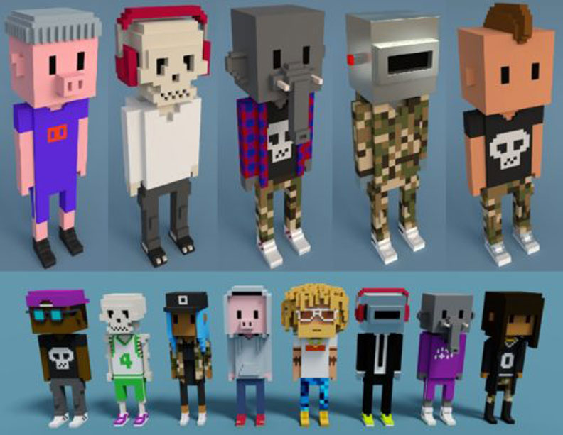 Lava Labs推出元宇宙的NFT 3D Meebits。取自Lava Labs