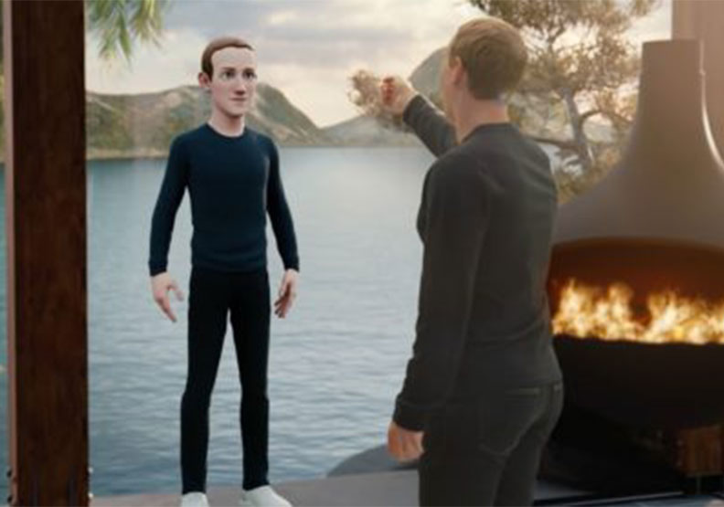 Lava祖克柏發表會影片介紹Meta公司願景及元宇宙。擷取自Meta發布會