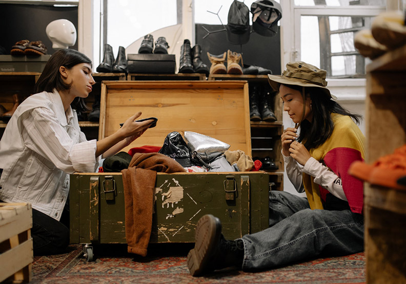 我們在交易二手衣物的過程中，與過去、與他人的經歷相連。僅為情境圖，取自pexels