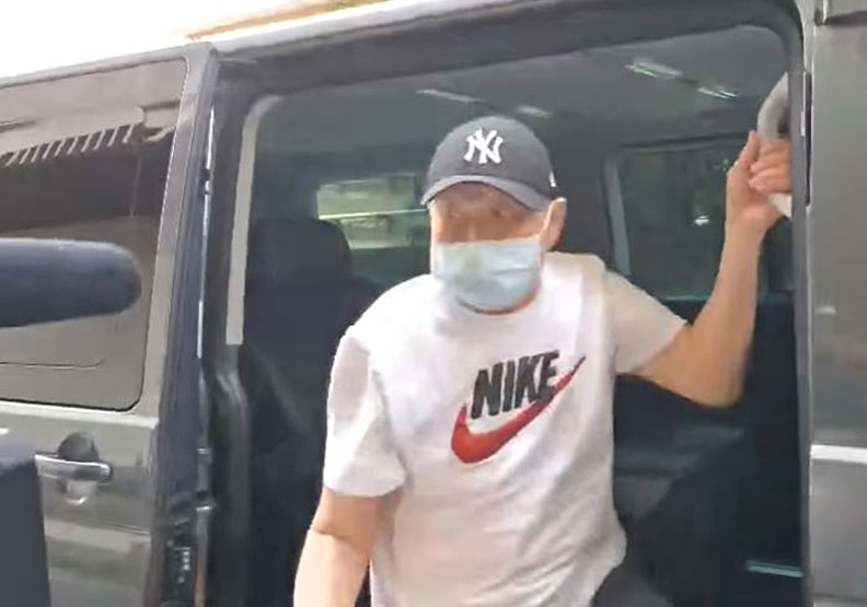 孫道存今年4月進入台北監獄的身影。擷取自YouTube