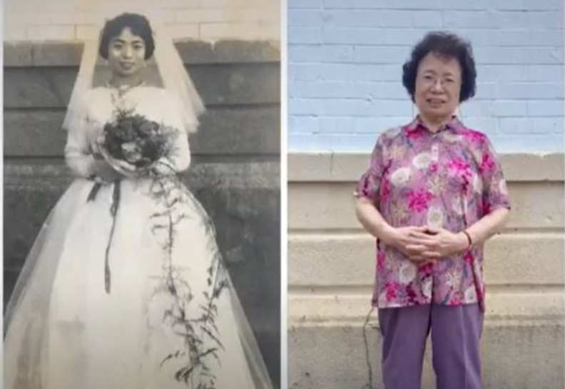 帶媽媽回到當年拍婚紗的地方拍照,重溫往事也創造新回憶。