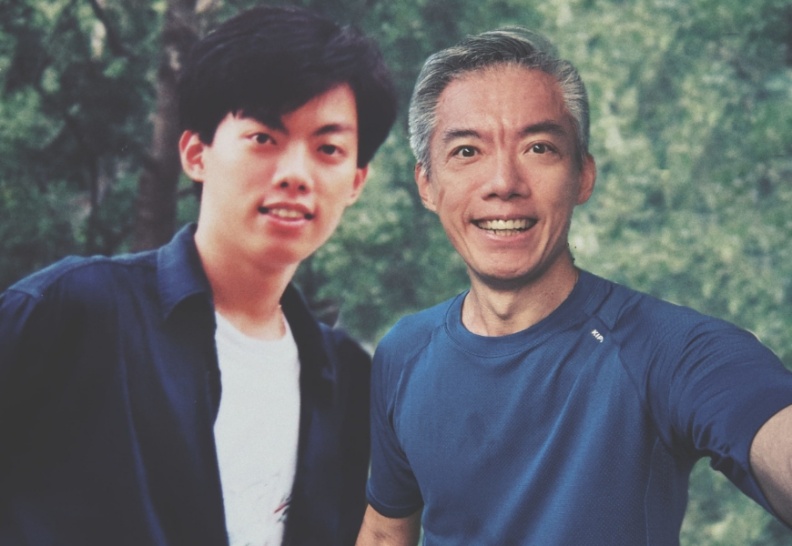 蔡志浩將現在的自己,與年輕時的照片進行合成比對。運動,能使人青春。取自50+ FiftyPlus