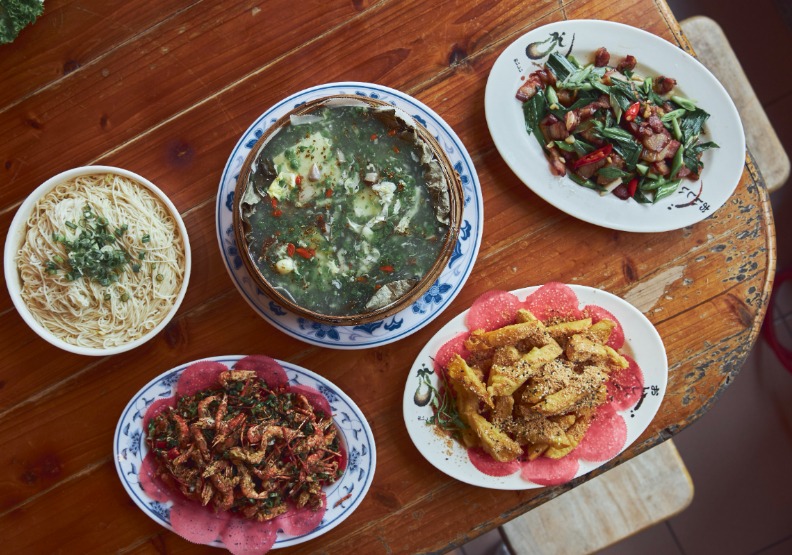 「寶樹堂茶園」融入本地茶文化特色的美味餐點,有著清新的茶葉香氣。台北畫刊提供。