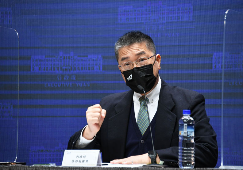 行政院發言人羅秉成今天表示，內政部長徐國勇因個人健康因素向行政院長蘇貞昌提出辭呈。圖片來源／行政院