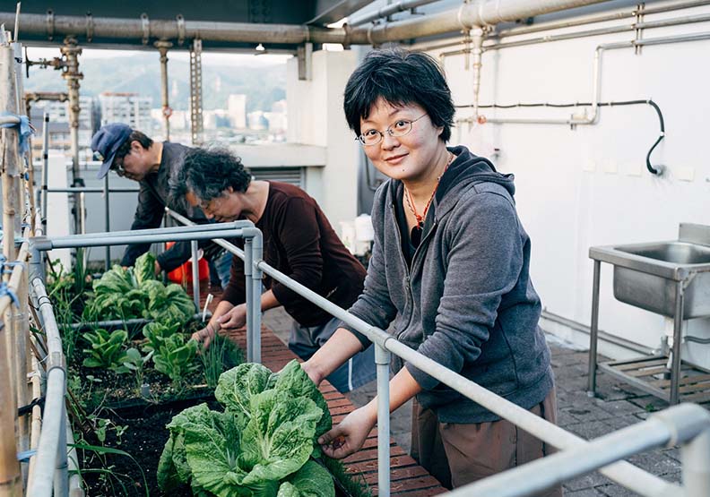 居民因共同的興趣碰在一起，眾人耕耘出的豐碩成果，促成社區品牌「共耕食代」的成立。台北畫刊提供。