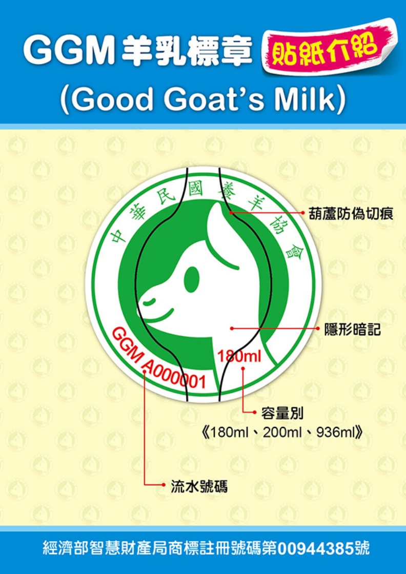買羊乳要認GGM羊乳標章。中華養羊協會提供