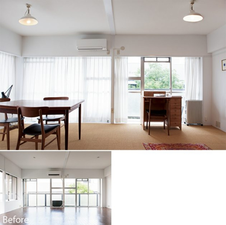 大橋利枝子將市中心的中古屋（下圖），改造成自己喜歡的自然、舒適風格。（出自Croissant Online）