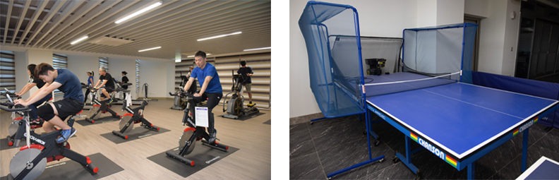 健身中心、桌球設備。