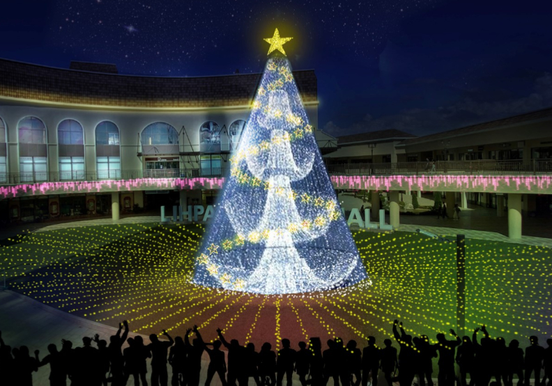 麗寶耶誕主燈「米娜瓦之樹」。取自臉書「麗寶樂園」。