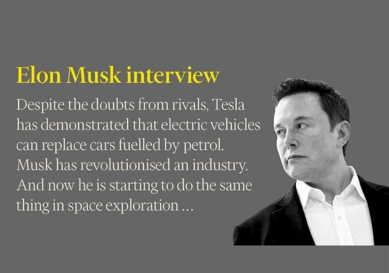 馬斯克在專訪中強調,「長久以來,汽車產業的其他業者都稱特斯拉和我是傻瓜和騙子。」取自Financial Times 臉書。