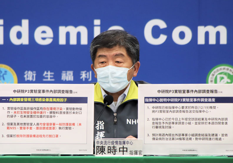 P3實驗室人員感染途徑找到了？中研院調查報告揭３種可能
