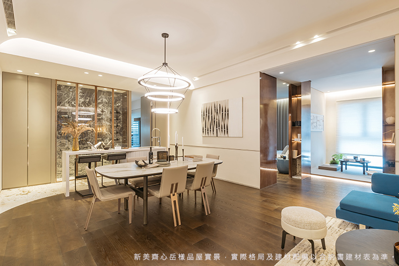 新美齊心岳64坪樣品屋。新美齊以規劃AIT宿舍經驗，植入國際化家庭的格局尺度。