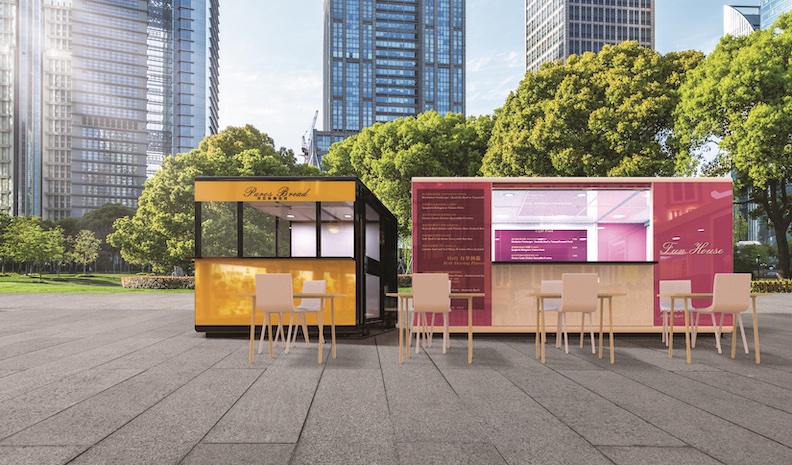 「FUN House 樂鋁屋」市集系列,可以成為小資創業的最佳夥伴,可依照老闆喜好調整搭配,適合夜市或文創市集使用。(啟翔輕金屬科技提供)