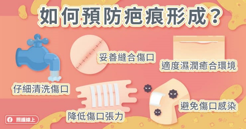 如何預防疤痕形成?取自照護線上