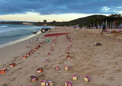 海龜鼻孔恐插沖天炮！南灣驚見煙火墳場，墾管處：查到要罰