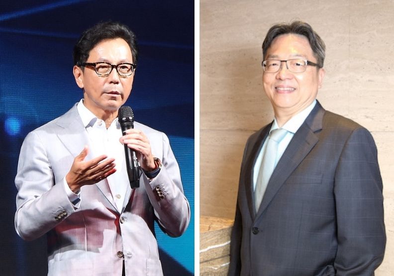 圖／台灣大董事長蔡明忠（左）、台灣之星總經理賴弦五（右）。張智傑、池孟諭攝