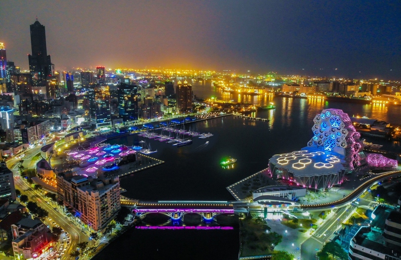 愛河灣亞果遊艇碼頭模擬示意圖，出處-高雄流行音樂中心