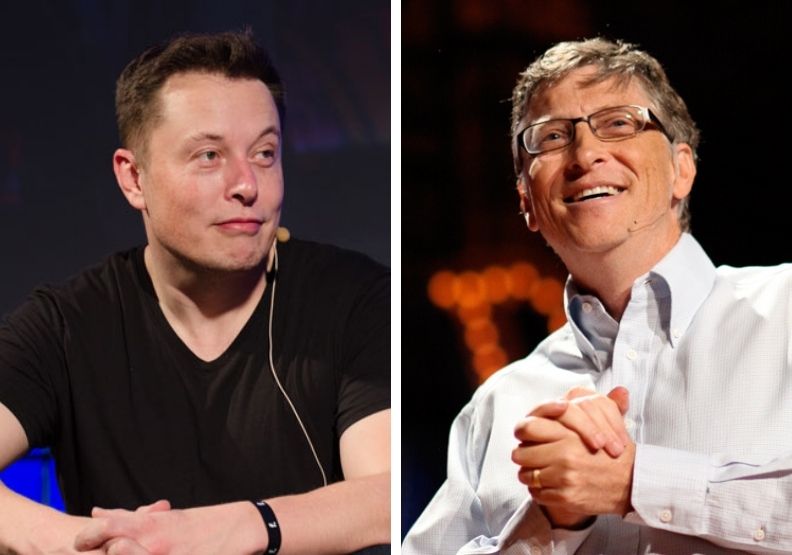 特斯拉執行長馬斯克、微軟創辦人比爾蓋茲。Flickr by Web Summit、Flickr by Steve Jurvetson