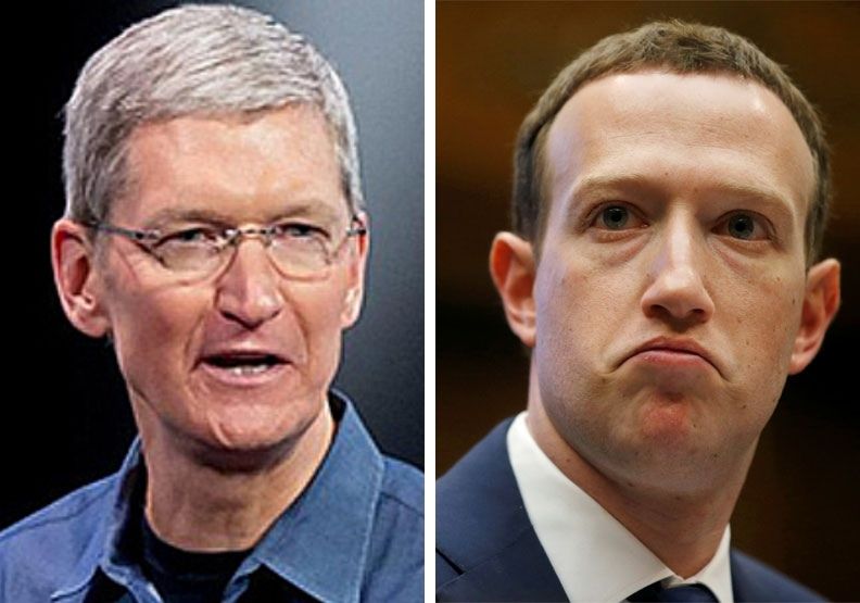 蘋果執行長庫克、Meta創辦人祖克柏。Flickr、達志影像