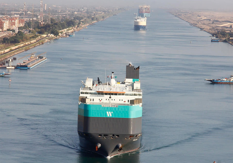 圖／蘇伊士運河。取自هيئة قناة السويس Suez Canal Authority臉書