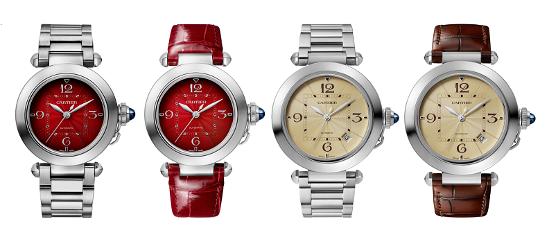 迎接農曆年節，卡地亞傾注新春歡慶的代表色經典紅與香檳金，重新演繹經典 Pasha 腕錶。