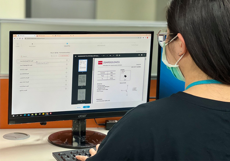 富比庫能以AI識別電子零件的圖像、文字,還能轉換格式,並與電路設計軟體串接。富比庫提供