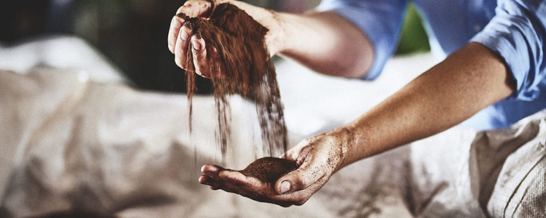 Bio-Bean處理及烘乾的咖啡渣,取自創新拿鐵。圖片來源:擷取自Bio-Bean官網