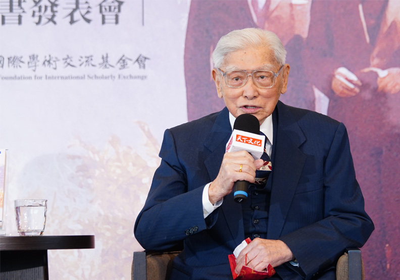 圖／高齡104歲的故總統蔣經國文膽張祖詒。賴永祥攝