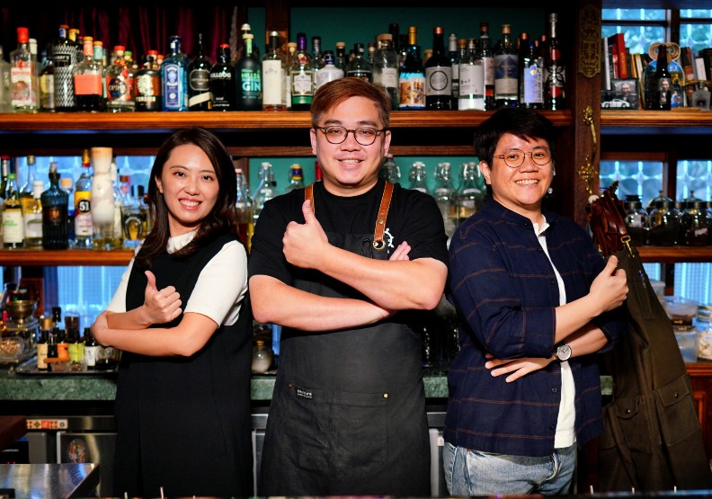 圖 / 嘉藥藥理大學餐旅管理系專技助理教授鄧杞祝、Bar Home創辦人黃奕翔、食品科技系助理教授王麗淑。