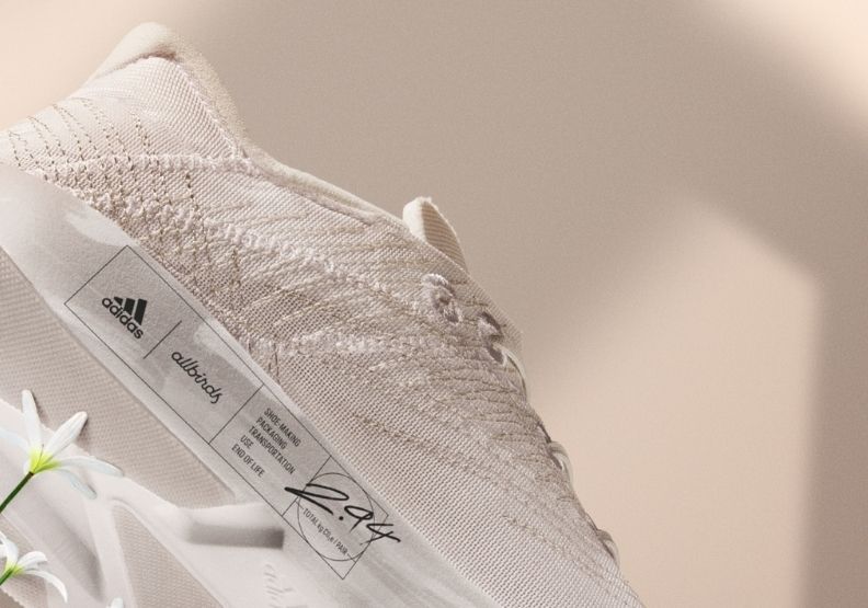 全鳥在2021年攜手運動品牌大廠愛迪達，推出「地表最環保球鞋Futurecraft Footprint」。取自Adidas官網。