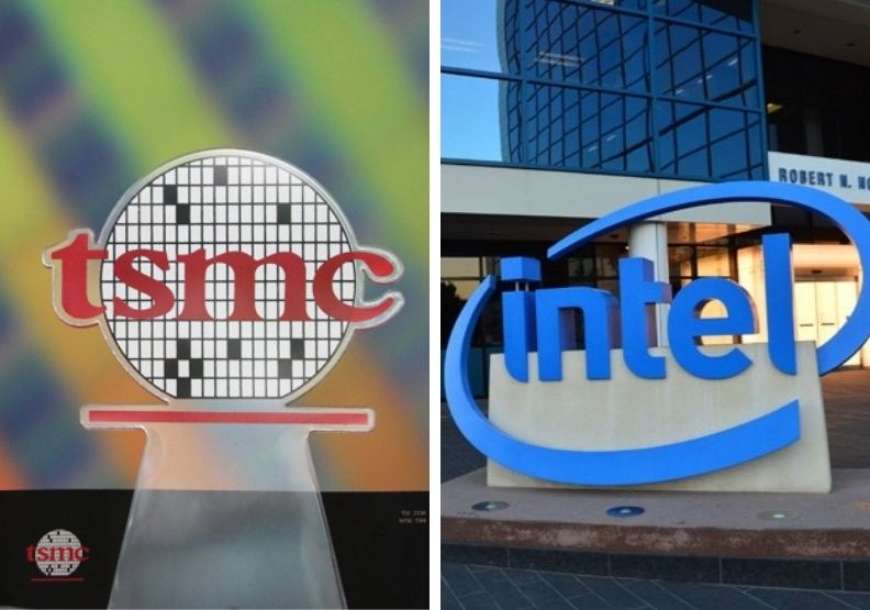 圖／台積電、英特爾昨天紛紛宣布擴廠新消息。蘇義傑攝、Intel官網
