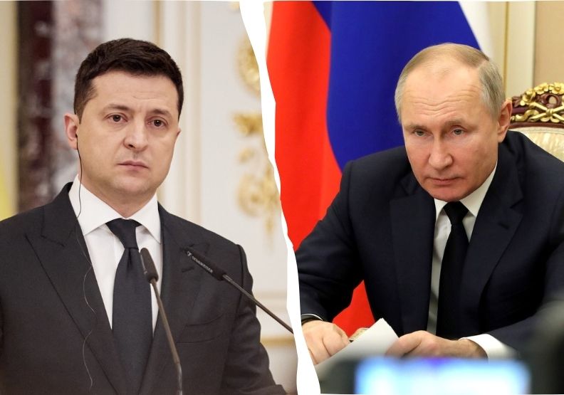 圖／烏克蘭總統澤倫斯基、俄羅斯總統普丁。取自President of Ukraine官網、President of Russia官網