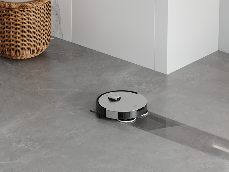 科沃斯X1可自動回洗拖布、集塵、熱風烘乾與自動補水，結合新型直接飛時測距(dToF)模組進行空間掃描，可躲避家中障礙。達到全方位的家中清潔。