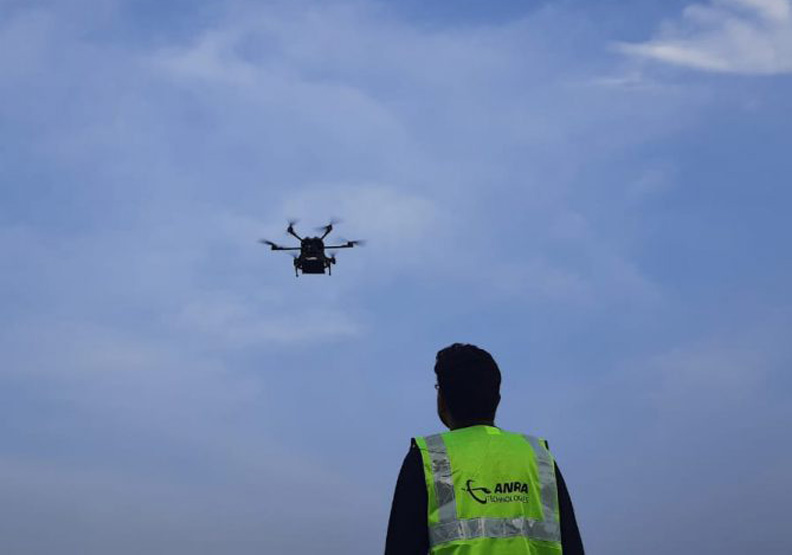 印度外送平台Swiggy與印度本土公司ANRA Technologies合作推出無人機服務。取自ANRA Technologies官網