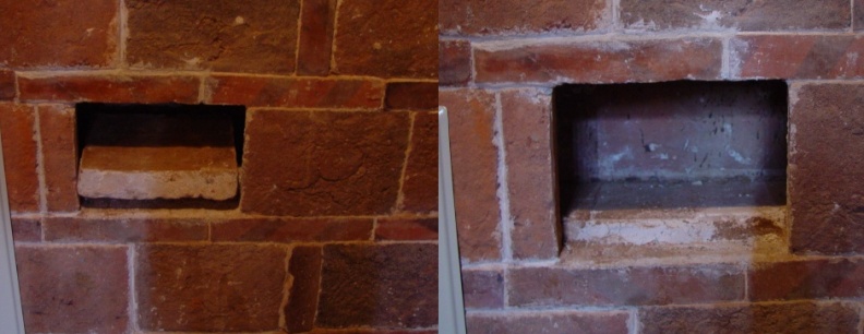 鳳毛麟趾多有前人生活智慧，「藏寶孔」是蔡其祥祖母藏匿銀元的密洞，磚可取下露出暗洞放財物，猶如保險箱。鳳毛麟趾古厝民宿提供