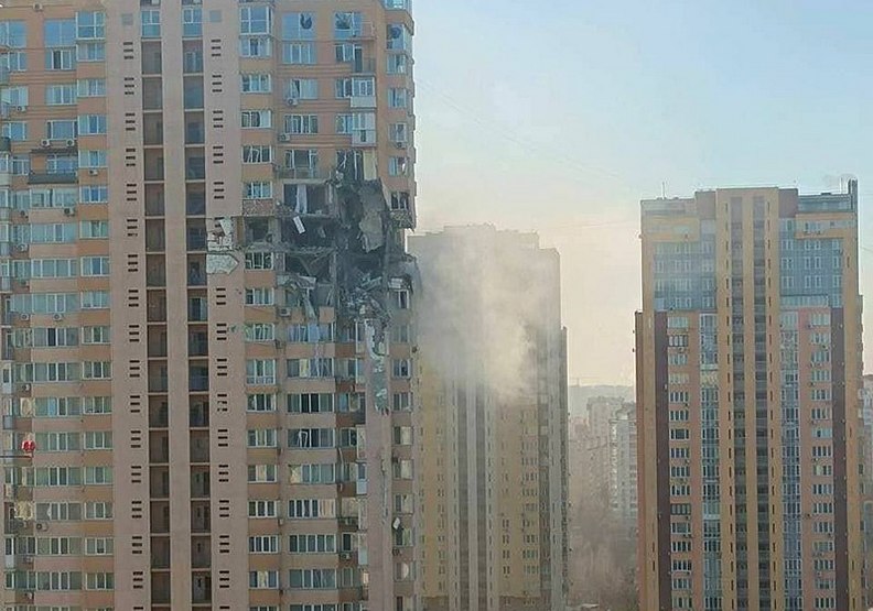 一棟被俄羅斯軍隊炸毀的烏克蘭民宅。wikipedia